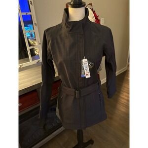North End Sport NWT women's charcoal black jacket size‎ small petite